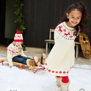 Hanna Andersson Sweater Dress Deer Size 140/ US 10